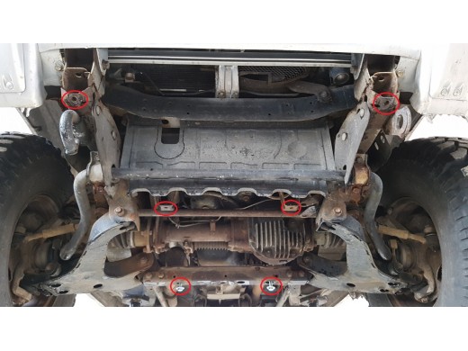 Oceľový kryt motora Mitsubishi Pajero 3 (V60, V70) (1999-2007)Mitsubishi Shogun