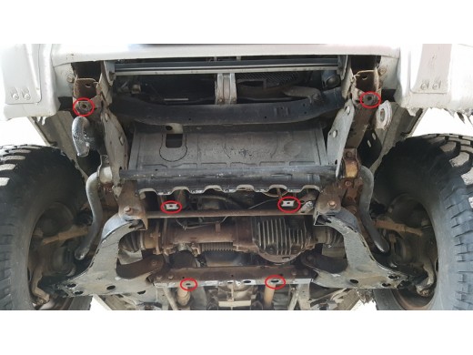 Oceľový kryt motora Mitsubishi Pajero 3 (V60, V70) (1999-2007)Mitsubishi Shogun