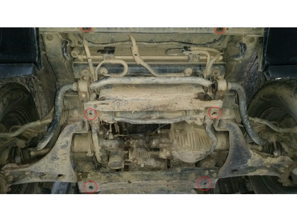 Oceľový kryt motora Mitsubishi Pajero 4 (V80, V90) (2007-2021)Mitsubishi Shogun