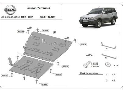 Oceľový kryt motora Nissan Terrano II (1992-2007) 2