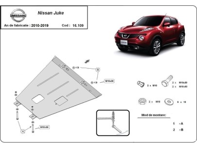 Oceľový kryt motora Nissan Juke (2010-2019) 2
