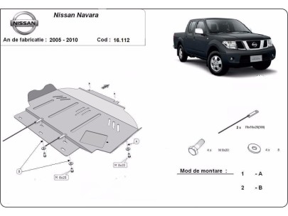 Oceľový kryt motora Nissan Navara (2005-2015) 2