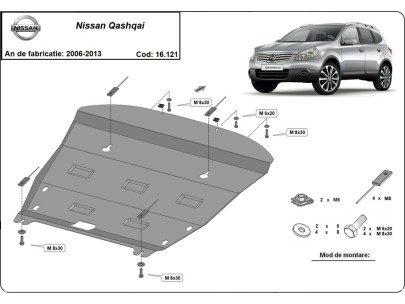 Oceľový kryt motora Nissan Qashqai (2006-2013) 2