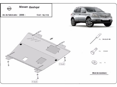 Oceľový kryt motora Nissan Qashqai (2006-2013) 2