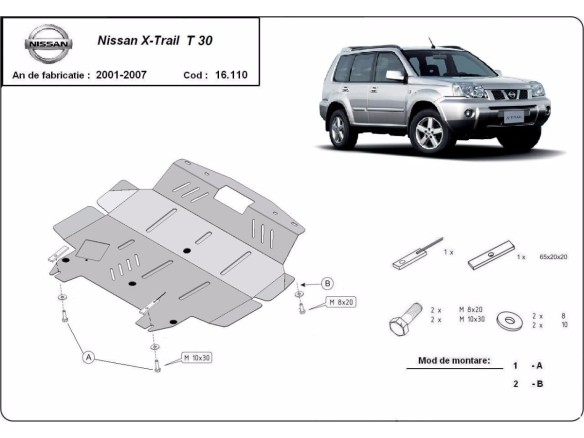 Oceľový kryt motora Nissan X-Trail T30 (2001-2007)
