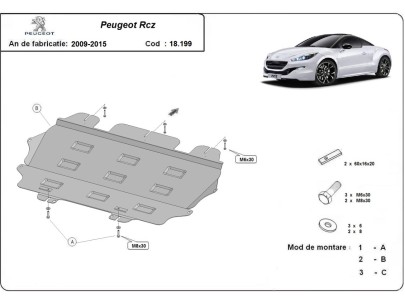 Oceľový kryt motora Peugeot Rcz (2009-2015) 2