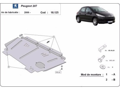 Oceľový kryt motora Peugeot 207 (2006-2014) 2