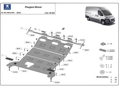 Oceľový kryt motora Peugeot Boxer (2016-2026) 2