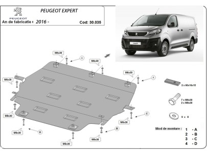 Oceľový kryt motora Peugeot Expert (2016-2026) 2