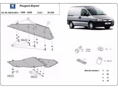Oceľový kryt motora Peugeot Expert (1995-2006) 2