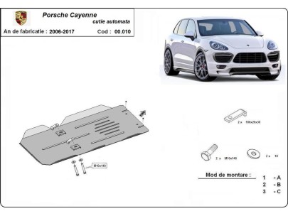 Oceľový kryt prevodovky automatyczna Porsche Cayenne (2006-2017) 2
