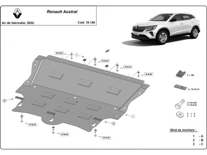 Oceľový kryt motora Renault Austral (2022-2025) 2