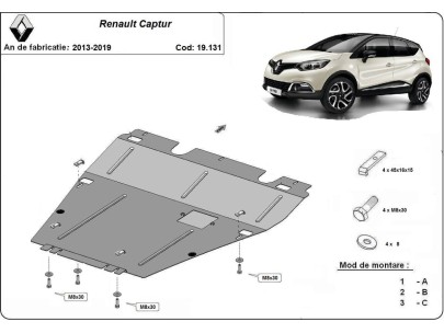 Oceľový kryt motora Renault Captur (2013-2019) 2