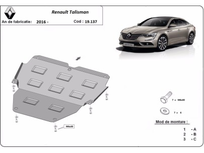 Oceľový kryt motora Renault Talisman (2016-2022) 2