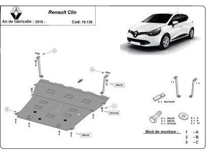 Oceľový kryt motora Renault Clio 5 (2019-2025) 2