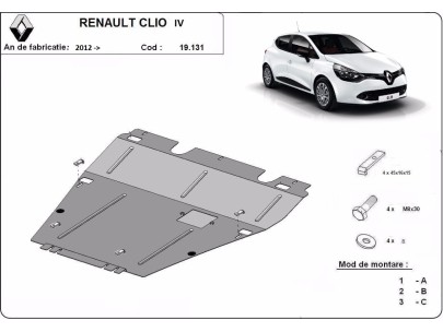 Oceľový kryt motora Renault Clio 4 (2012-2019) 2