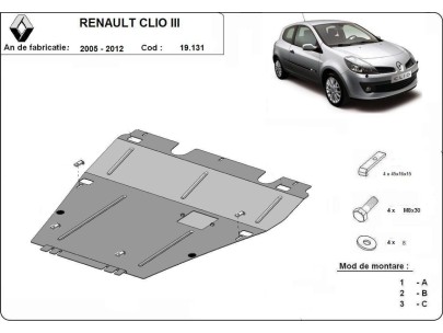 Oceľový kryt motora Renault Clio 3 (2005-2012) 2
