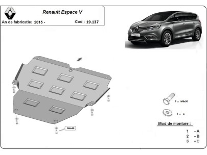 Oceľový kryt motora Renault Espace 5 (2015-2025) 2