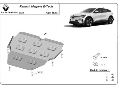 Oceľový kryt motora Renault Megane E-Tech (2022-2025) 2