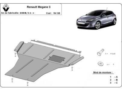 Oceľový kryt motora Renault Megane 3 (2008-2016) 2