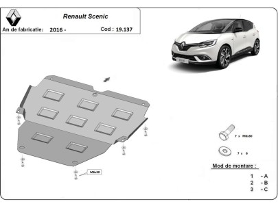 Oceľový kryt motora Renault Scenic 4 (2016-2022) 2