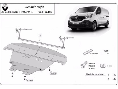 Oceľový kryt motora Renault Trafic (2014-2021) 2