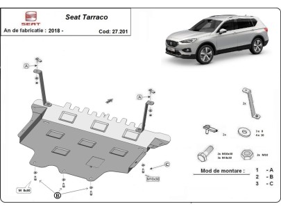 Oceľový kryt motora Seat Tarraco (2018-2024) 2