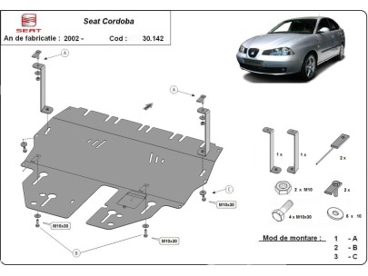 Oceľový kryt motora Seat Cordoba (2002-2010) 2