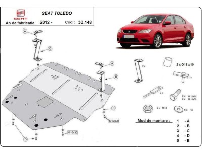 Oceľový kryt motora Seat Toledo 4 (2012-2019) 2