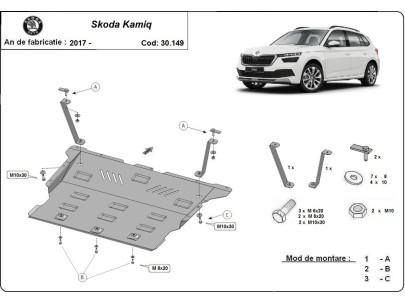 Oceľový kryt motora Skoda Kamiq (2019-2025) 2