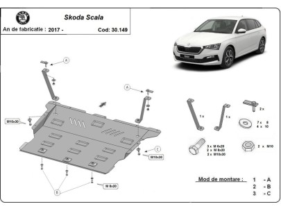 Oceľový kryt motora Skoda Scala (2019-2025) 2