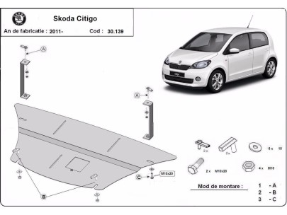 Oceľový kryt motora Skoda Citigo (2011-2020) 2