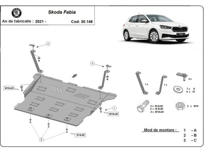 Oceľový kryt motora Skoda Fabia (2021-2025) 2