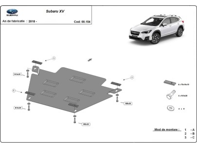 Oceľový kryt prevodovky Subaru XV (2018-2022)