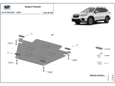 Oceľový kryt prevodovky Subaru Forester 5 (2018-2024)
