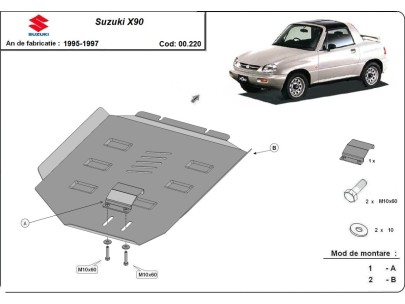 Oceľový kryt prevodovky Suzuki X90 (1988-1999) 2