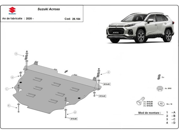 Oceľový kryt motora Suzuki Across (2020-2025)Suzuki Across