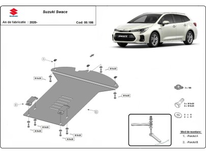 Oceľový kryt katalyzátora Suzuki Swace (2020-2025) 2