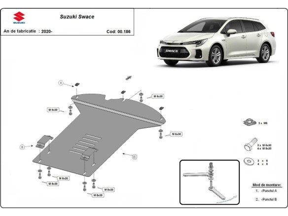 Oceľový kryt katalyzátora Suzuki Swace (2020-2026)