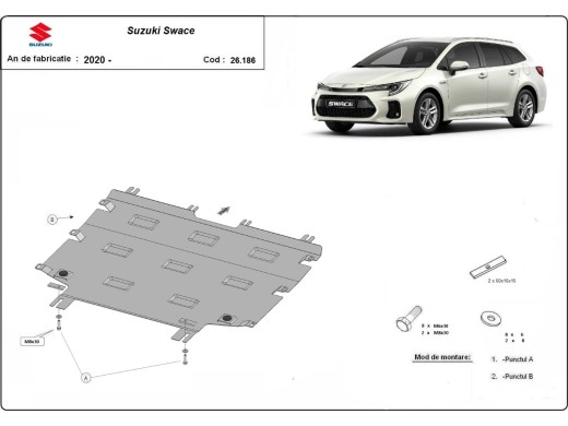 Oceľový kryt motora Suzuki Swace (2020-2026)