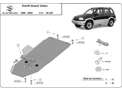 Oceľový kryt prevodovky Suzuki Grand Vitara (1999-2005) 2