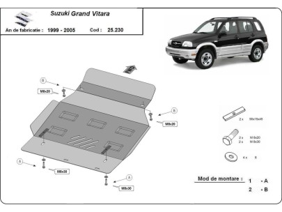Oceľový kryt motora Suzuki Grand Vitara (1999-2005) 2