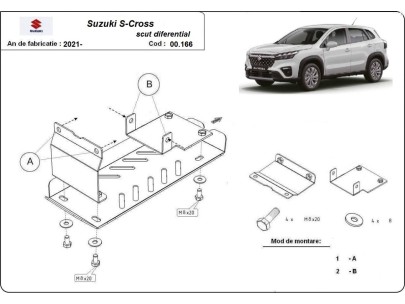 Oceľový kryt diferenciálu Suzuki S-Cross (2021-2025) 2