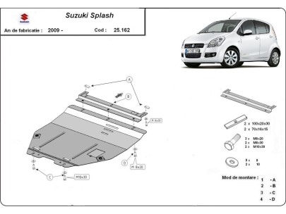 Oceľový kryt motora Suzuki Splash an (2009-2016) 2