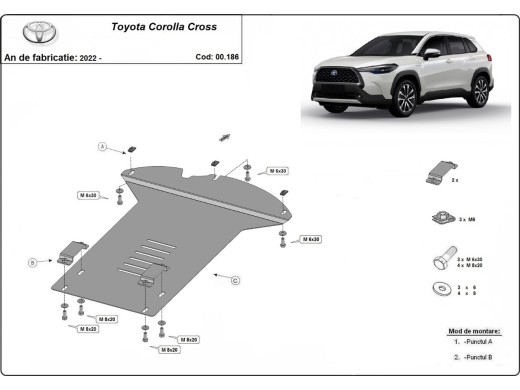 Oceľový kryt katalyzátora Toyota Corolla Cross (2022-2026)