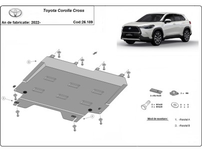 Oceľový kryt motora Toyota Corolla Cross (2022-2025) 2