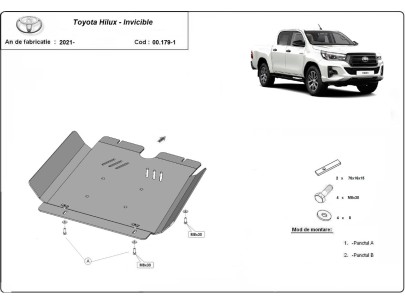 Oceľový kryt prevodovky Toyota Hilux Invincible (2021-2025) 2