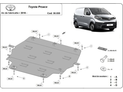 Oceľový kryt motora Toyota Proace (2016-2026) 2