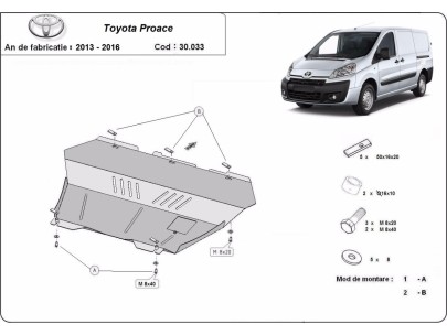 Oceľový kryt motora Toyota Proace (2013-2016) 2