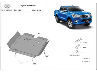 Oceľový kryt prevodovky Toyota Hilux Revo (2016-2026) 2